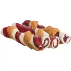 Trixie 31377 Denta Fun Barbecue Chicken Chewing Rolls - jutalomfalat (csirke, barbecue,marhabőr) 12cm (3db/105g)