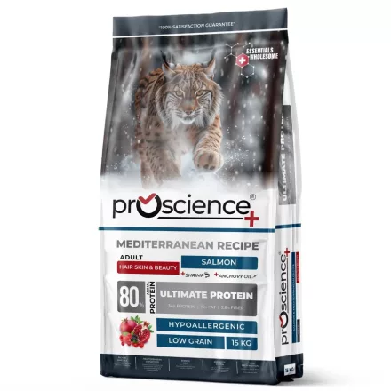 ProScience Adult Cat Salmon hipoallergén lazacos bőr-és szőrzet támogató száraztáp felnőtt macskának 15kg