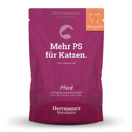 Herrmanns Lóhús menü macskáknak 93,5%-os hústartalommal 100g