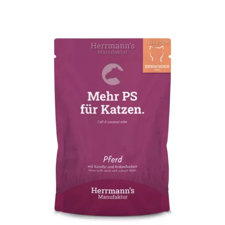 Herrmanns Lóhús menü macskáknak 93,5%-os hústartalommal 100g