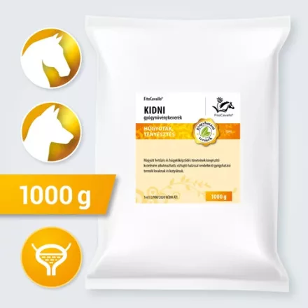 FitoCavallo KIDNI gyógynövénykeverék húgyúti fertőzés és húgykőképződés kiegészítő kezelésére lovaknak és kutyáknak 1000g