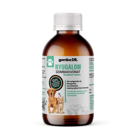 gomba DR. NYUGALOM folyékony gombakivonat kutyák és macskák részére 100ml