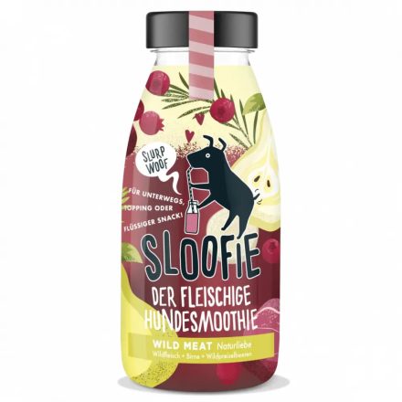 SLOOFIE WILD MEAT a természet íze, hipoallergén szarvashús-körte-vörösáfonya kutyasmoothie 250ml