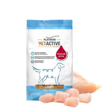 Platinum VETACTIVE Light gyógytáp csirkehússal túlsúlyos kutyának 1,5kg