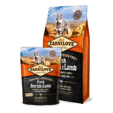 CarniLove Fresh Adult Small Ostrich & Lamb (strucc-bárány) 6kg