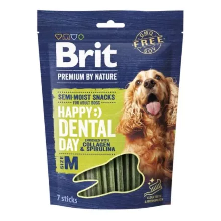 Brit Premium by Nature Dog Dental Snack M fogtisztító jutalomfalat kutyának 180g-7db
