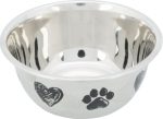   Trixie 25271 Stainless Steel Bowl - fém tál kutyák részére (0,5l /Ø13cm)