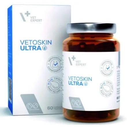 Vet Expert VetoSkin Ultra Twist kapszula bőrfunckció támogatására 60x