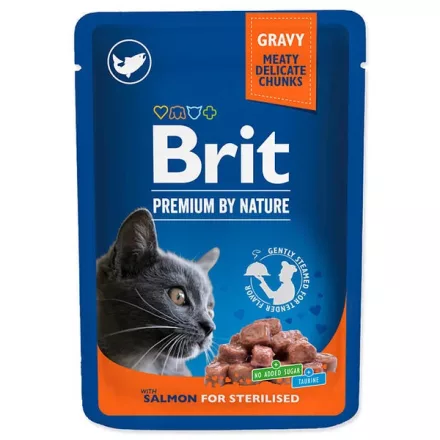 Brit Premium Cat Salmon Slices for Sterilised 100g alutasakos