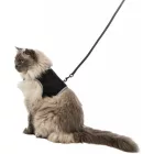 Trixie 41895 Soft Harness XXL with Lead - hám és póráz szett (fekete) nagytestű macskák részére (36-54cm/1.2m)