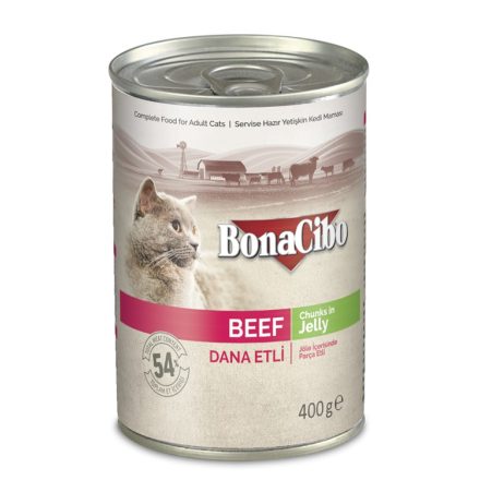 Bonacibo Canned Cat marhás konzerv macskáknak 400g