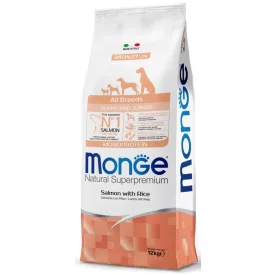   Monge Dog Puppy&Junior All Breeds Monoprotein lazac-rizs száraztáp kutyának 15kg