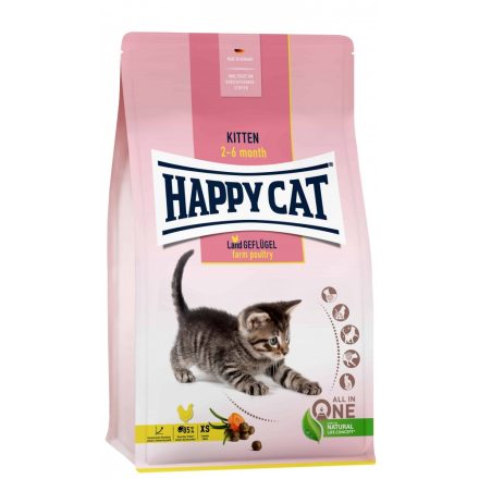 Happy Cat Kitten Land Geflügel - Baromfi- száraz macskaeledel 1,3kg