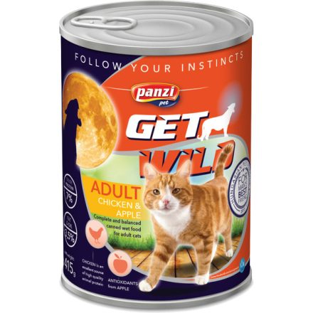 Panzi GetWild Cat Adult Chicken & Apple konzerv 415g