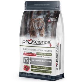  ProScience Sterilised Cat Lamb & Salmon hipoallergén bárány-lazac száraztáp ivartalanított felnőtt macskának 1,5kg
