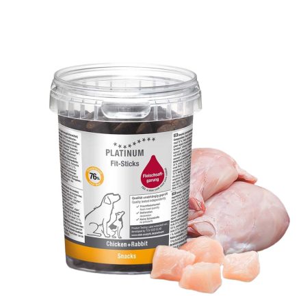 PLATINUM Fit-Sticks Chicken+Rabbit-Csirke és nyúl jutalomfalat rúd kutyának 300g