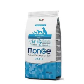   Monge Dog Adult All Breeds Light lazac-rizs száraztáp kutyának 2,5kg