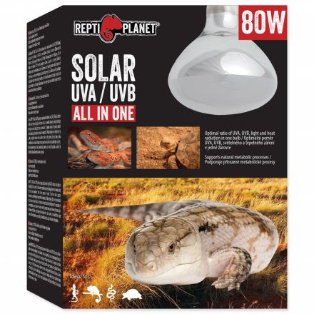 Repti Planet Solar UVA/UVB All in One - UVA,UVB fény- és hősugárzó izzó (80W)