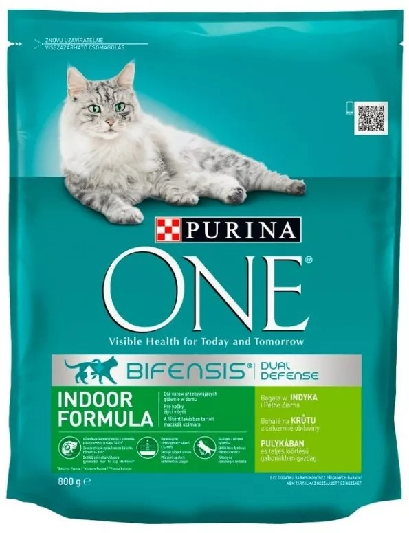 Katten Voer PURINA ONE Bifensis Droogvoer Voor Binnenkatten – Met Kalkoen En Volkoren Granen, 9,75 Kg, Versterkt De Natuurlijke Afweer Haarbal Controle Kat