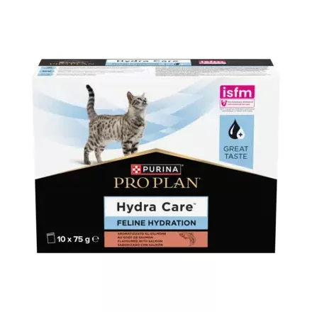 ProPlan Feline HC HydraCare lazaccal ízesített megfelelő hidratáltságot elősegítő kiegészítő macskaeledel 10x75g