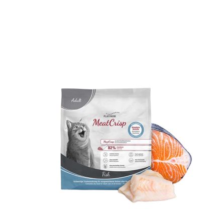 PLATINUM MeatCrisp Adult Fish-macskatáp felnőtt cicának friss halból 400g