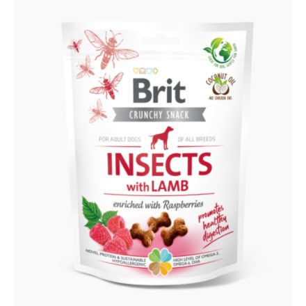 Brit Care Crunchy Cracker Insects with Lamb jutalomfalat kutyák részére 200g