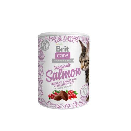Brit Care Cat Snack Superfruits & Salmon jutalomfalat macskáknak 100g