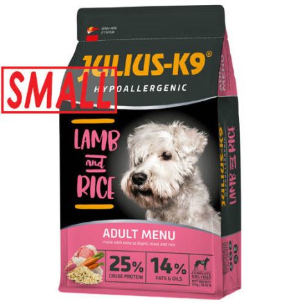 Julius-K9 Hypoallergenic Adult Lamb & Rice Small száraztáp 12kg