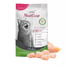   PLATINUM MeatCrisp Sterilised Chicken-macskatáp ivartalanított cicának friss csirkehúsból 3kg
