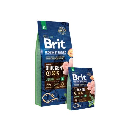 Brit Premium by Nature Junior Extra Large kutyatáp 3 kg