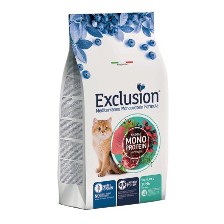 Exclusion Mediterraneo Cat Monoprotein Sterilized Tuna száraztáp macskának 1,5kg