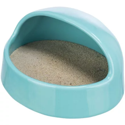 Trixie 63008 Sand Bath with platform - kerámia homok fürdető egérnek, hörcsögnek, türkiz