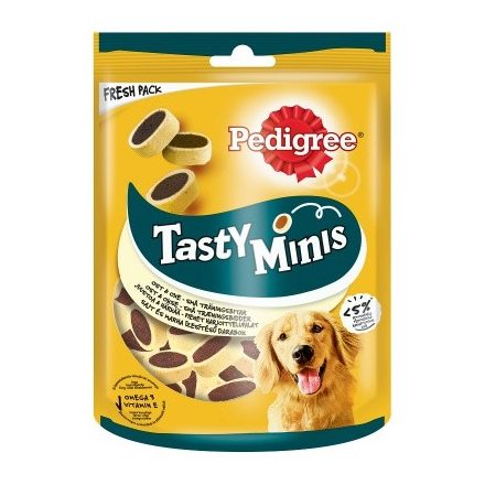 Pedigree Tasty Minis Cheesy Bites - jutalomfalat kutyák részére 140g