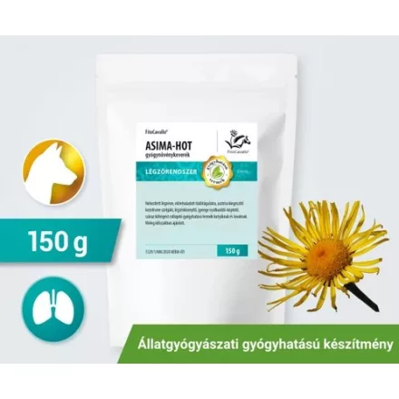 FitoCavallo ASIMA-HOT gyógynövénykeverék nehezített légzés, tüdőtágulat, asztma esetén kutyának 150g