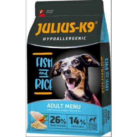 Julius-K9 Hypoallergenic Adult - Fish & Rice száraztáp 3kg