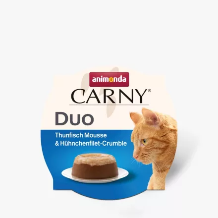 Animonda 83951 Carny duo - tálkás eledel tonhal mousse, csirke filével felnőtt macskák részére 70g