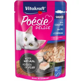  Vitakraft Poesie Deli Sauce fekete tőkehal alutasakos macskaeledel 85g
