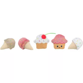   Trixie 45552 Ice cream and cupcake, plush- játékforma macskák részére 7cm