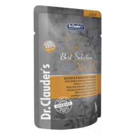   Dr.Clauders Best Selection No7 csirke&fácán sárgabarackkal - Hair&Skin alutasakos eledel macskának 85g