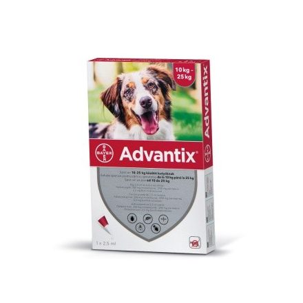 Advantix spot on 2,5ml kutyáknak 10-25kg 1db