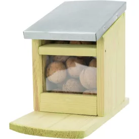   Trixie 59607 Feeding station for squirrels - etető mókusok részére (fenyőfa/fém) 12x18x24cm