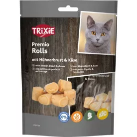   Trixie 42764 Premio Chicken & Cheese Rolls - jutalomfalat csirkével és sajttal macskák részére 50g
