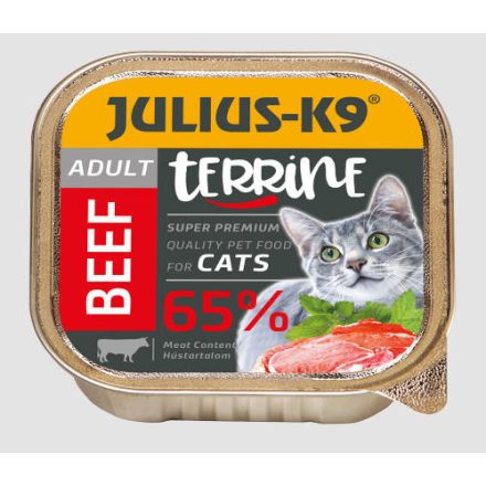 Julius-K9 Cat Terrine Adult Beef - marhás nedveseledel felnőtt macskák részére (100g)