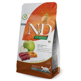   N&D Cat Pumpkin Adult venison, pumpkin & Apple (szarvas, sütőtök & alma) száraz macskaeledel 300g