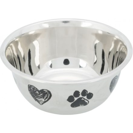 Trixie 25272 Stainless Steel Bowl - fém tál kutyák részére (1l /Ø15cm)