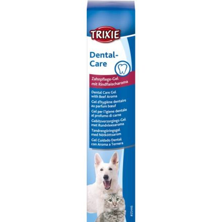 Trixie 25446 Dental Care Gel with Beef Aroma - fogápoló gél marhás ízesítéssel kutyák és macskák részére 100g