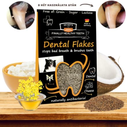 Qchefs Dental Flakes Természetes fogtisztító pehely kutyáknak 90g
