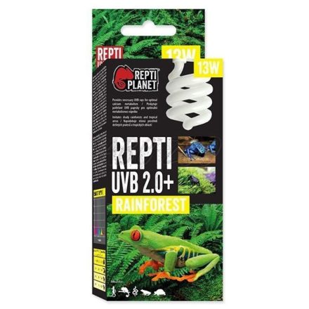 Repti Planet Rainforest Repti - esőerdei terráriumokhoz izzó (UVB 2.0+/13W)