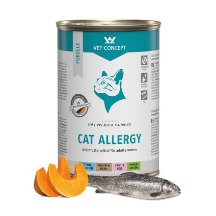  Vet-Concept Cat Allergy pisztráng nedves macskatáp 6x400g