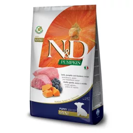   N&D Dog Grain Free Pumpkin puppy mini lamb, pumpkin & blueberry (bárány & áfonya sütőtökkel) száraz kutyatáp 800g